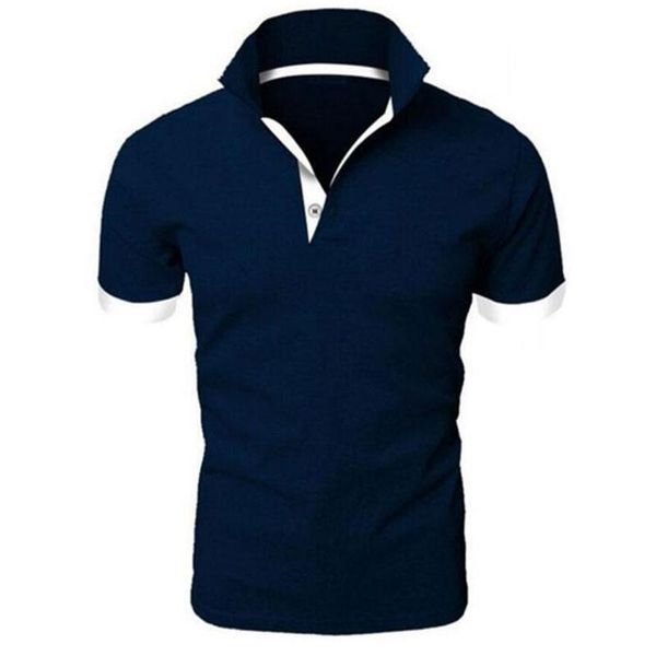 

men's polos 2021 shirt short sleeve summer comfortable breathable trend brand fashion m-, White;black