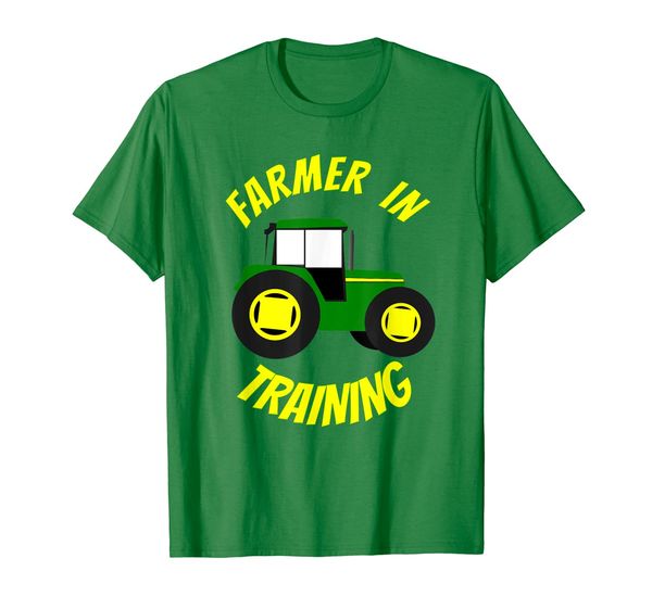 

farmer in training tractor shirt, White;black