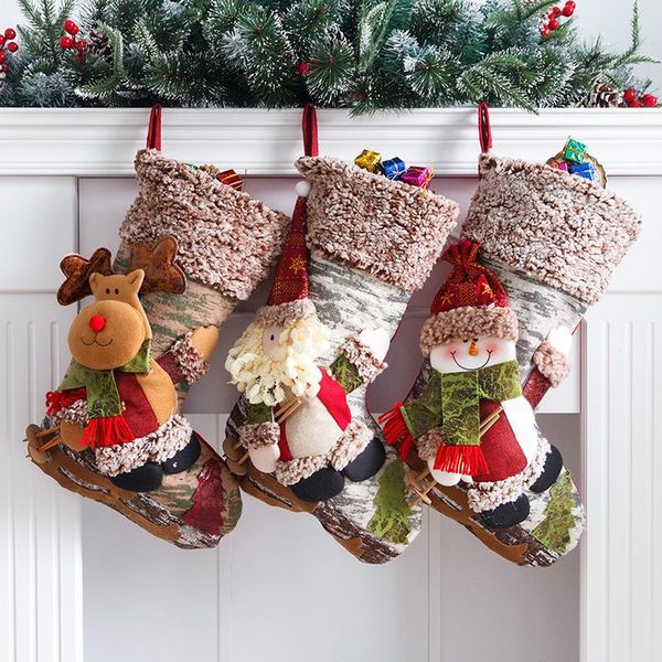 

christmas decorations stocking large xmas gift bags fireplace decoration socks year candy holder decor for home