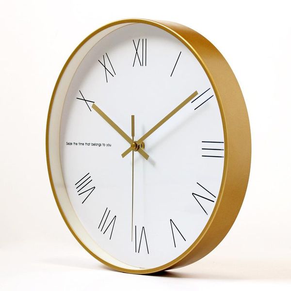 

wall clocks 12 inch clock nordic household mute living room bedroom minimalist modern decorative watch quartz round