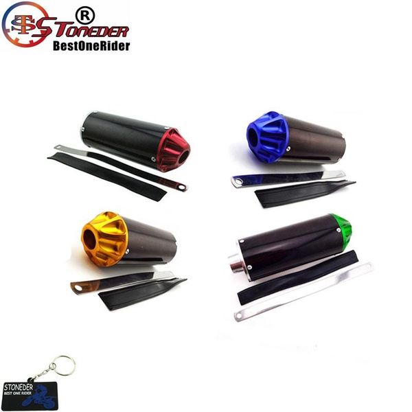 

motorcycle exhaust system stoneder 28mm muffler for 50cc 90cc 110cc 125cc crf50 xr50 klx110 ssr thumpstar ycf dhz pit dirt bike