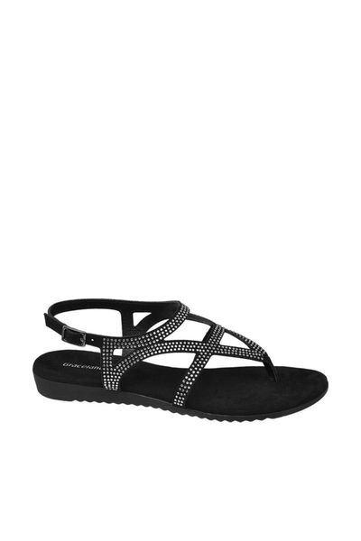 

deichmann women black sandals