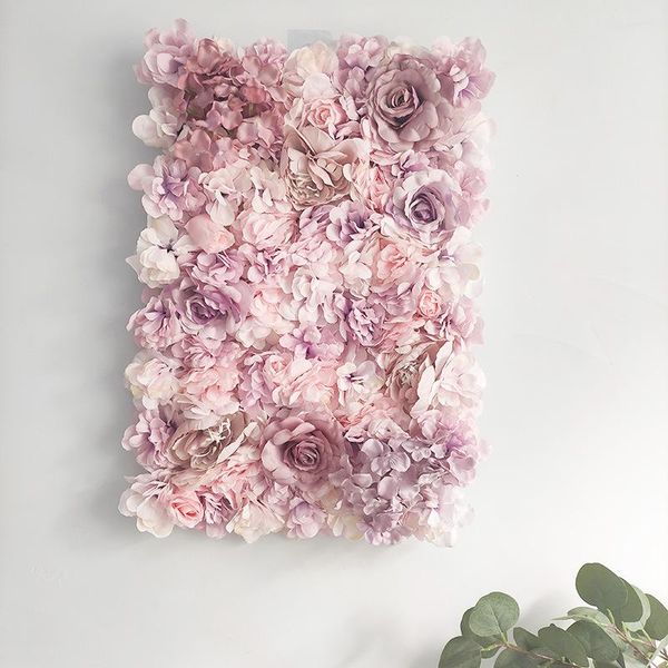 

autumn color artificial flower wall panel 40*60 rose hydrangea wedding backdrop decor party el christmas carpet decorative flowers & wreaths