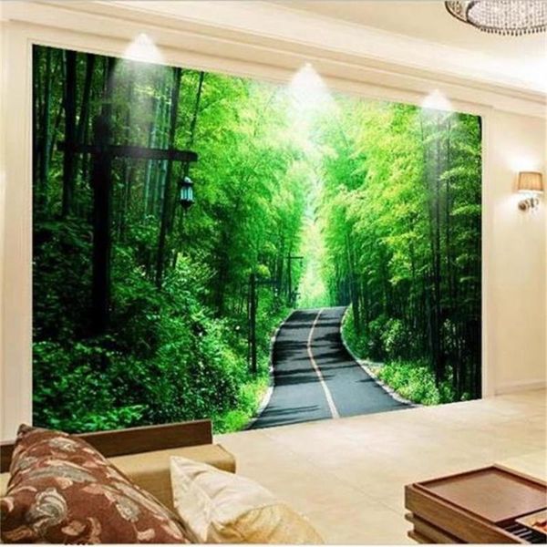 

wallpapers custom 3d po wallpaper livingroom bedroom kids mural bamboo sea boulevard scenery picture sofa backdrop for wall