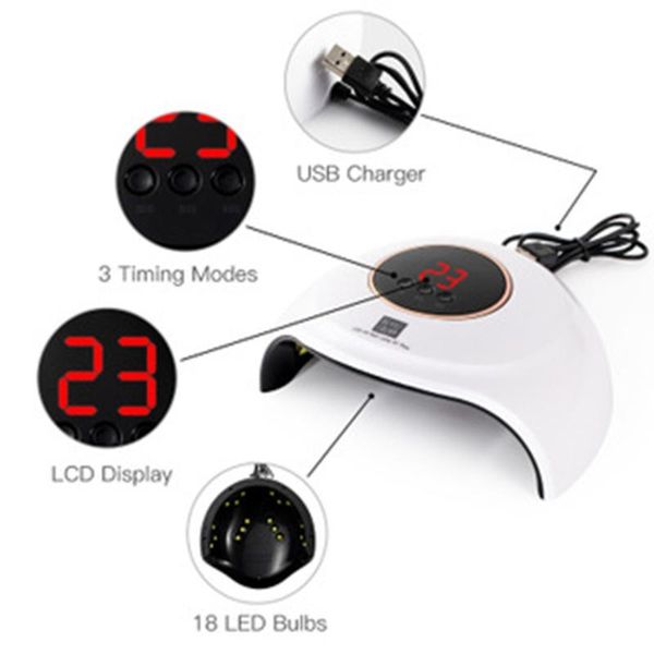 

nail art kits uv led lamp dryer with nails gel polish kit soak off manicure tools set x7ja