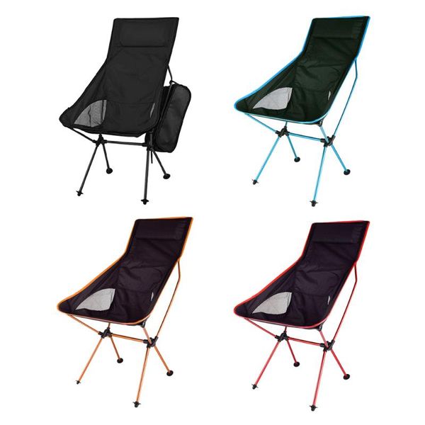 

portable folding chair lightweight fishing camping bbq chairs extended hiking seat garden ultralight office home accessories