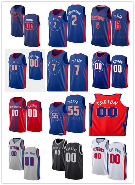 

75th men women youth detroit's pistons's 24 jamorko pickett 13 kelly olynyk 17 rodney mcgruder 0 chris smith custom basketball jer, Black;red