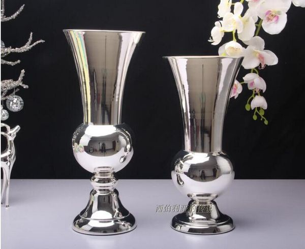 

gold wedding flower aisle vase metal with arrangement for decor party decoration