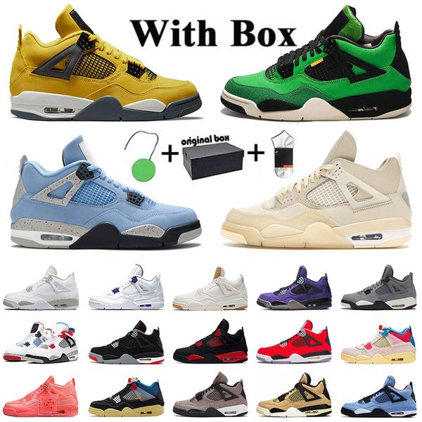 

ale jumpman 4 4s mens womens basketball shoes sail taupe haze university blue iv cactus jack manila bred black cat trainers men women sports