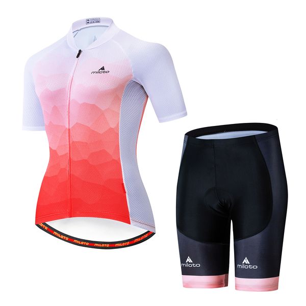 2024 frauen Triathlon Kurzarm Radfahren Jersey Sets Maillot Ropa Ciclismo Fahrrad Kleidung Bike Shirts