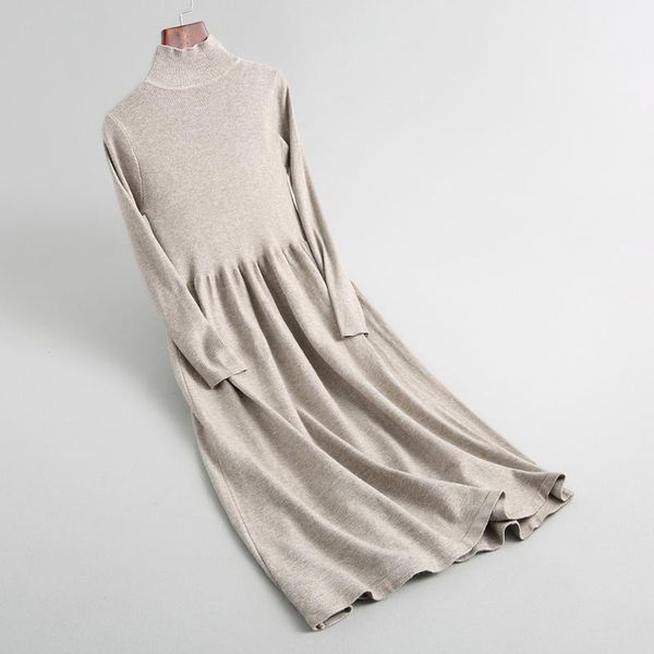 

women's sweaters turtleneck collar sleeve women long pullovers dress knitting autumn sweater tricot pull femme, White;black