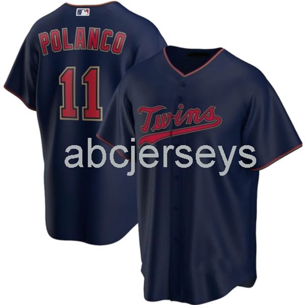 

jorge polanco #11 baseball jersey xs-6xl, Black