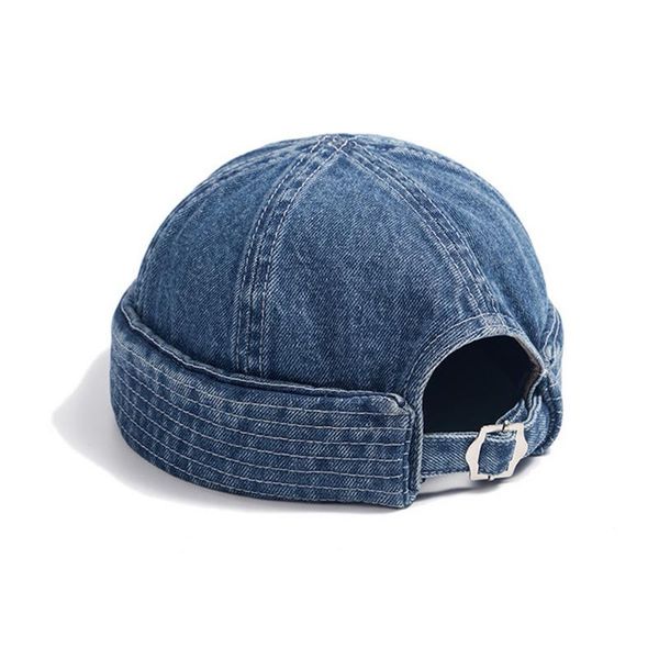 

clape denim cowboy men hats women docker cap beanie sailor worker hat rolled cuff retro brimless hip hop for male female beanies