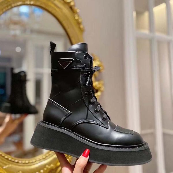 

women rois boots designers ankle martin chaelsea boot leather booties military inspired combat shoes original box, Black