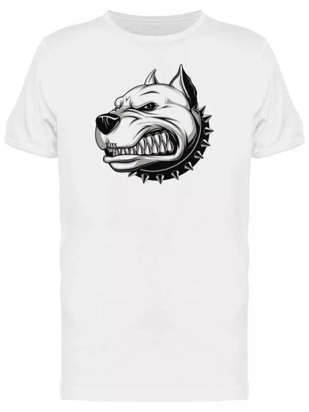 

Angry White Dog Head Men's Tee -Image by Shutterstock, White;black