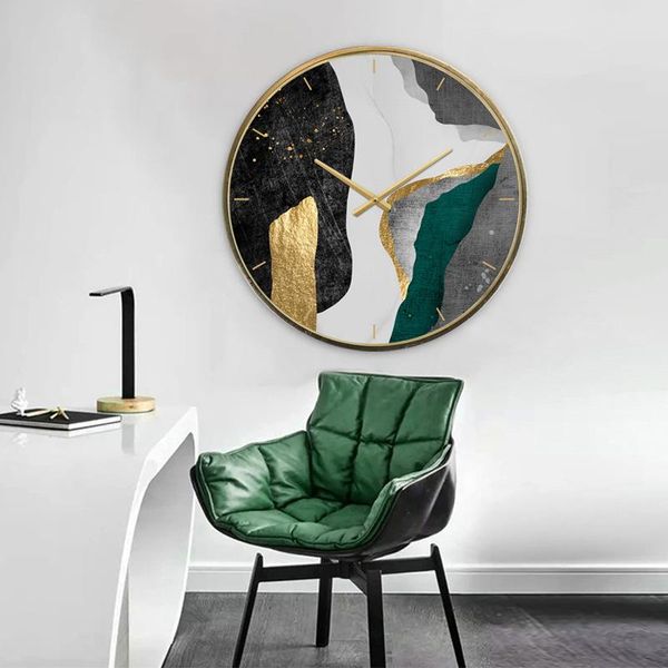 

wall clocks large decor 40cm 15.7" metal modern luxury silent clock