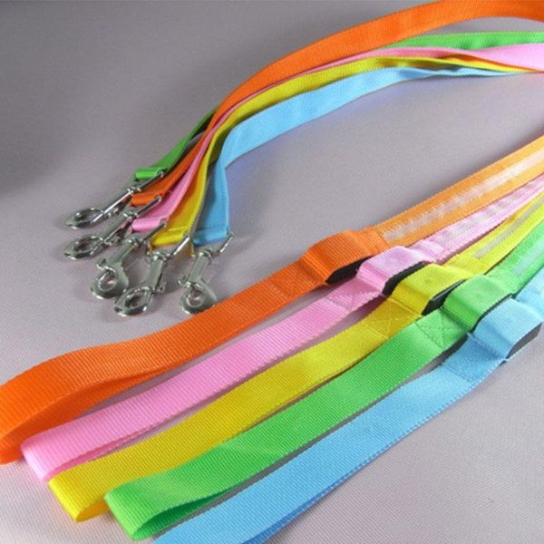

dog collar led light up night safety leash pet supplies 1pc flashing glow luminous nylon collars & leashes