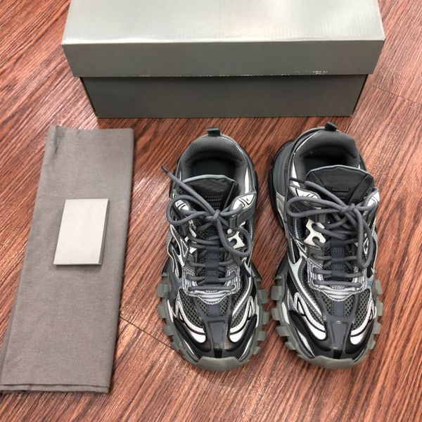 

designer luxury brand men women casual shoes track white black gomma leather trainer nylon printed platform fashion sneakers lpw2