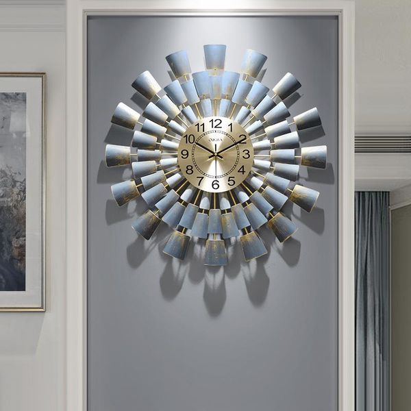 

american metal atmospheric creative trend quartz clock living room wall clocks