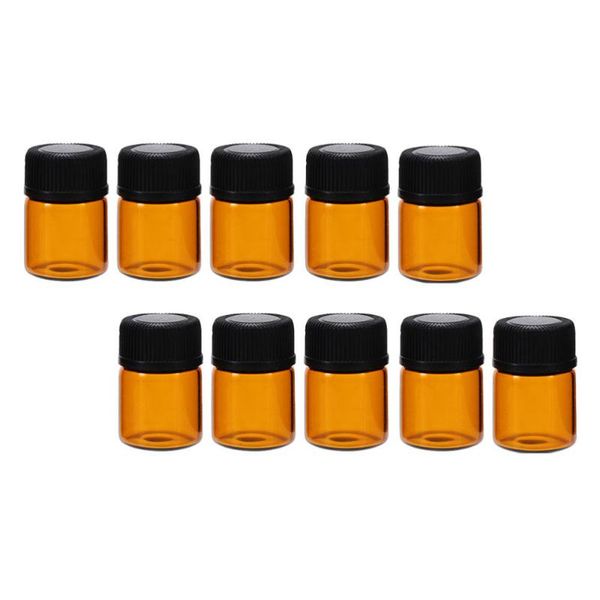 

storage bottles & jars 24pcs essential oil portable travel subpackaging brown