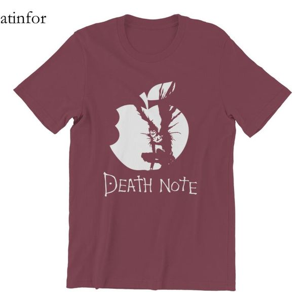 

men's t-shirts death note manga apple pink gift hiphop 90s aesthetic japanesestyle 108653, White;black