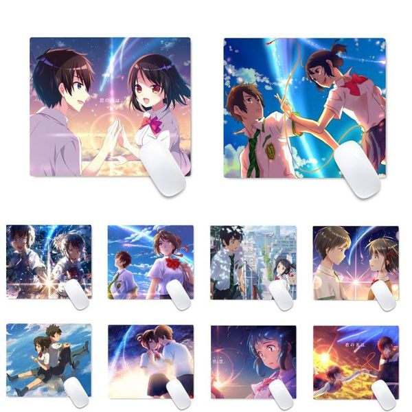 

mouse pads & wrist rests anime your name love silicone large/small pad to game desk table protect office work mat non-slip