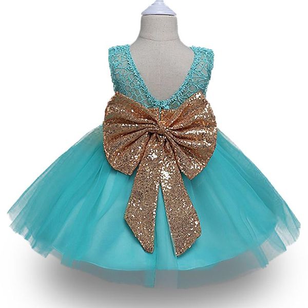 

girl's dresses 2021 baby girl wedding christening born dress white sleeveless lace bow first birthday party princess, Red;yellow