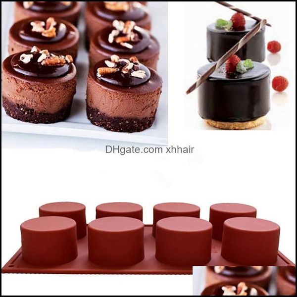 Bakeware Kitchen, Dining Bar Home Gardenholes Round Sile Cake Mold 3D Sapone fatto a mano Flessibile Cookie Mod Candy Chocolate Baking Pastry Tool