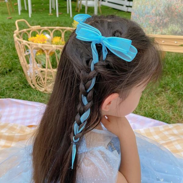 

hair accessories korean version of the children's hairband hairpin girl baby card ornament bow headdress clip rope, Slivery;white