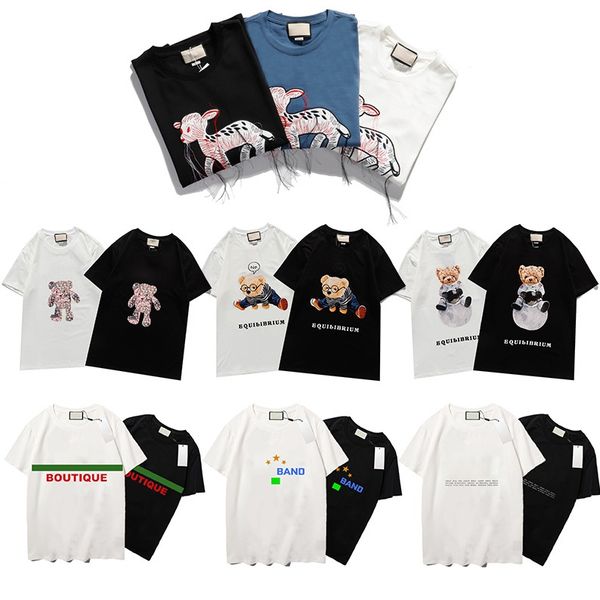 

21ss early spring mens t-shirt designer letters printed crew neck casual summer breathable mens womens t shirts solid color tees, White;black