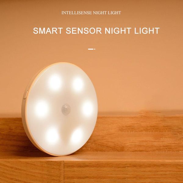 

night lights led induction motion sensor wireless light usb charging portable for kitchen stairs wall children's bedroom decor lamp