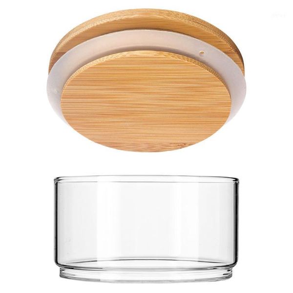 

storage bottles & jars 1pc glass bowl holder salad fruit container kitchen accessory jar