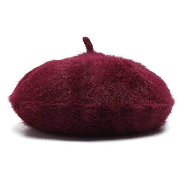 

berets fashion warm female fur beret women hat winter bonnet trendy girls outdoor mushroom wedding hats, Blue;gray