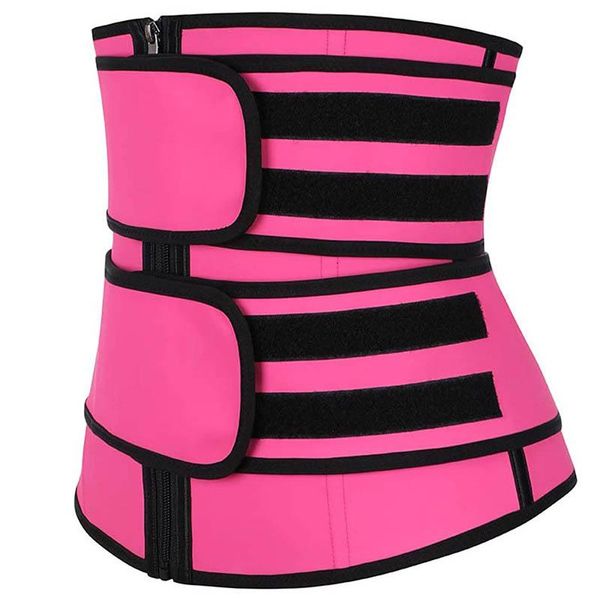 

women's shapers waist trainer double belt corsets tummy control body shaper women band bustiers corsage modeling strap slimming corset, Black;white