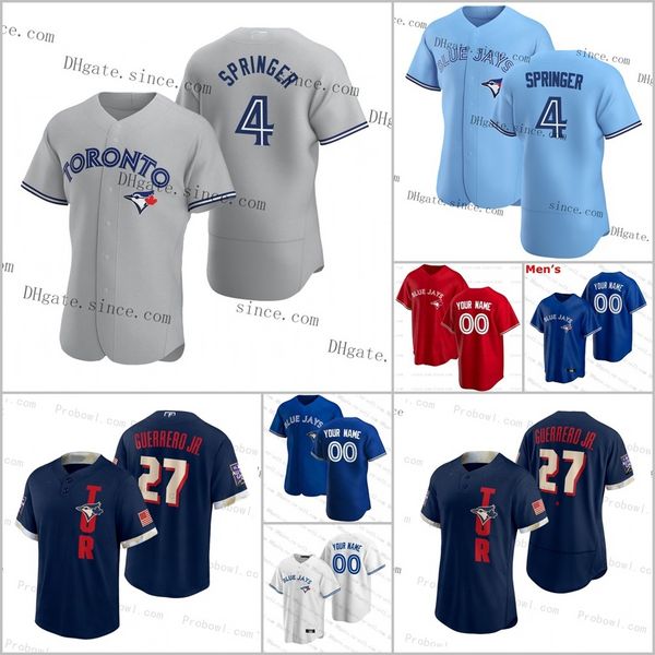 

27 vladimir guerrero jr. toronto 2021 all-star game blue jays teoscar hernandez bo bichette marcus semien custom cavan biggio george springe, Blue;black