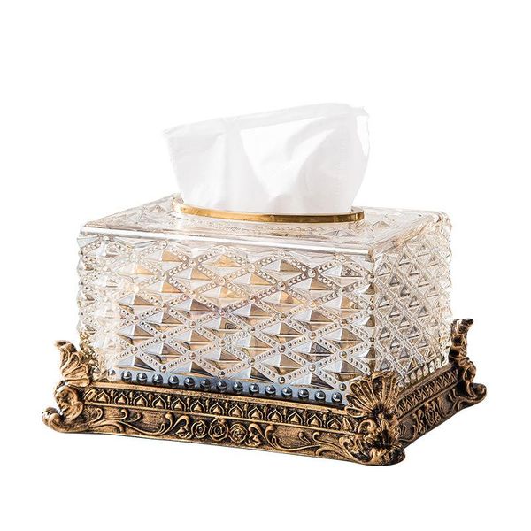

toilet paper holders classical tissue box removable boxes dinner table napkin holder crystal towel organizer vintage home decor