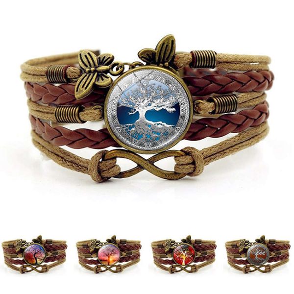 

new men's tree of life time bracelet jewelry, Black