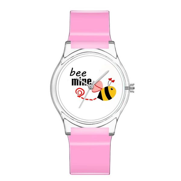 

lovely ladies watch transparent watches environmental protection materials can be wholesale and customized student wristwatches, Slivery;brown