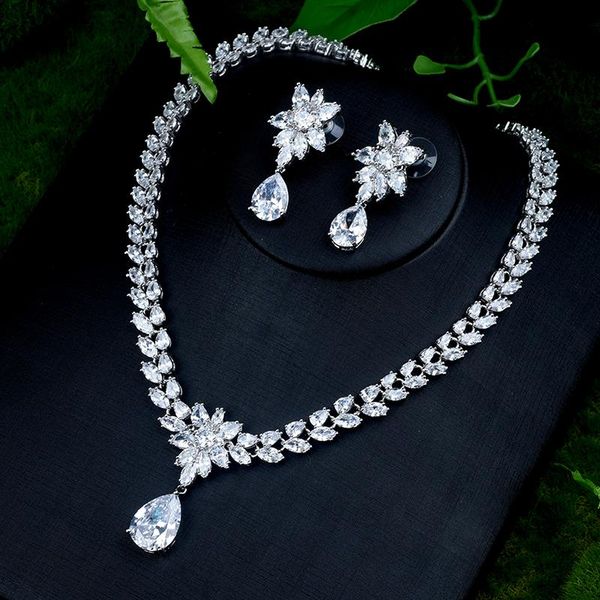 

earrings & necklace be 8 fashion and earring jewelry set square design for women party gift bijoux femme s414, Silver