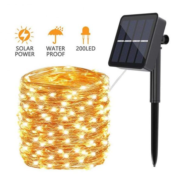 

solar lamps year lamp led outdoor 20m string lights fairy holiday christmas party garland garden waterproof decor