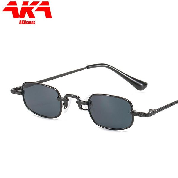 

sunglasses akagafas small frame women 2021 retro classic alloy square sun glasses for men punk shade wholesale, White;black
