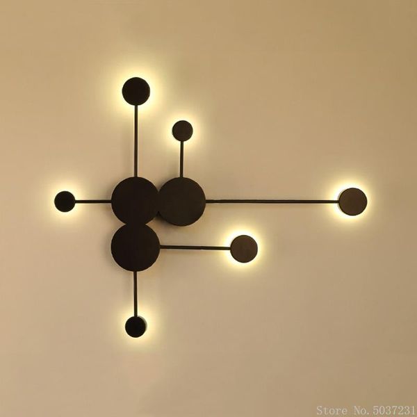 

wall lamp post modern creative led geometric lights el living room sconces bedroom bedside home decor