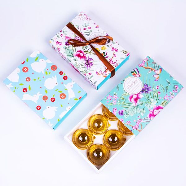 

gift wrap 15pcs large cake box flower printed drawer shape paper boxes diy dessert package candy cookie event party packaging