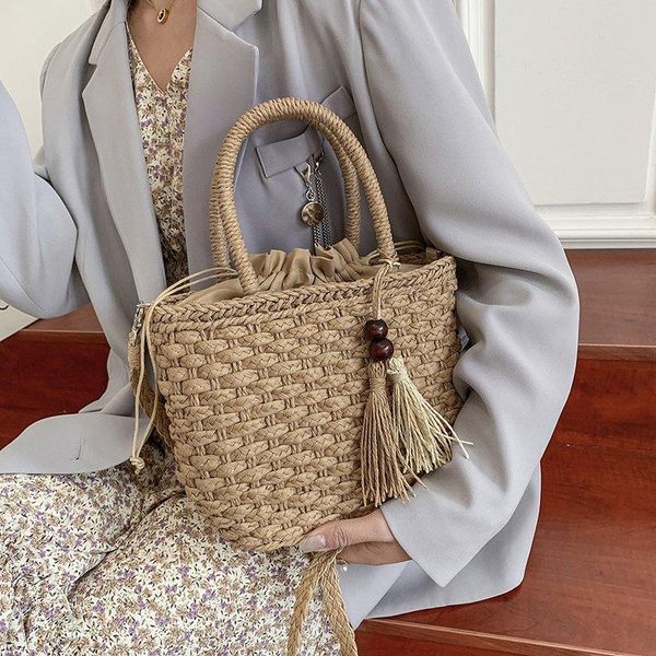 

straw bags for women 2021 summer hand-woven rattan bag handmade woven purse wicker beach bohemia bali handbag bolsos mimbre cross body