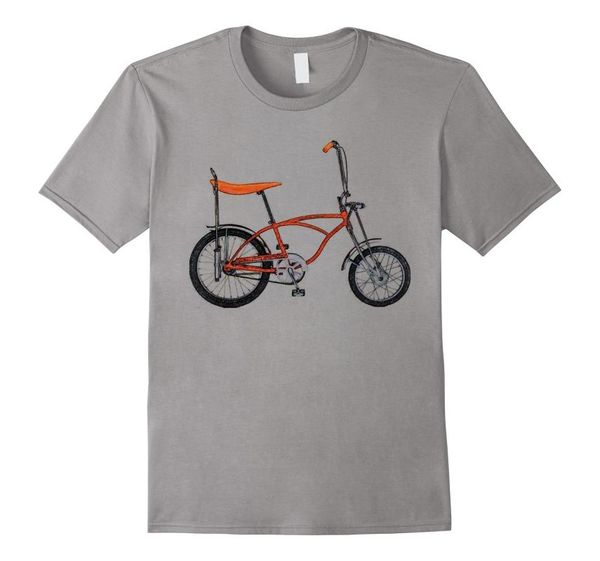 

men's t-shirts funny t shirt men novelty women tshirt 1970s vintage retro banana seat bicycle sketch tee, White;black