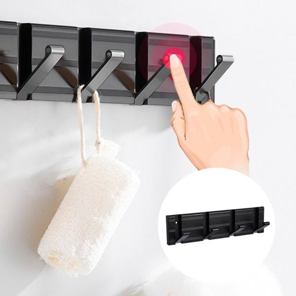 

hook wall mounted retractable coat rack space saving foldable hooks for bedroom & rails
