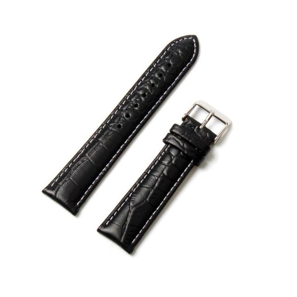 

watch bands alligator grain genuine leather band waterproof 20mm/22mm, Black;brown