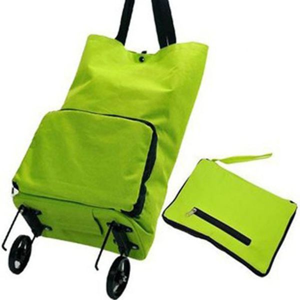 

storage bags shopping trolley bag portable folable tote cart grocery with wheels rolling organizer