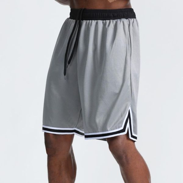 

men's shorts running quick dry mens gym fitness sports bermuda jogging training short pants summer male multi-pocket beach sweatpants, White;black