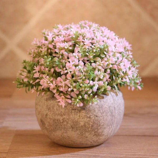 

artificial simulation bonsai flowers tree pot fake potted plant home table decoration decorative & wreaths
